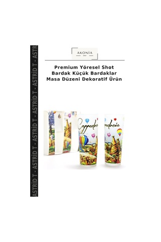 Premium Yöresel Shot Bardak Küçük Bardaklar Masa Düzeni Dekoratif Ürün