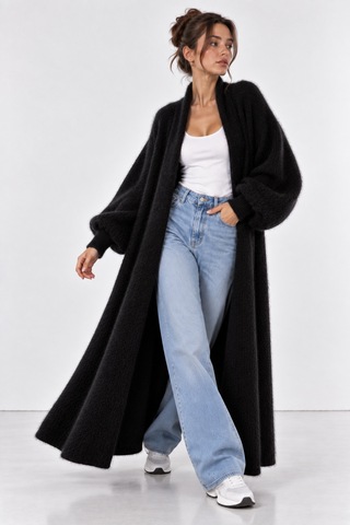Agd Collection Alya Hırka Siyah Siyah