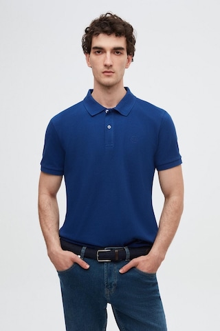 D's Damat Ds Damat Regular Fit Saks Mavi Pike Dokulu %100 Pamuk Kıvrılmaz Polo Yaka Nakışlı T-shirt 4HC14ORT51000 Saks Mavi