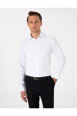Pierre Cardin Erkek Beyaz Gömlek Desenli 50307108-vr013 Beyaz