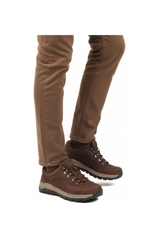 Kahve Hakiki Deri Kaymaz Su İtici Erkek Outdoor Ayakkabı 2341 M Kahverengi
