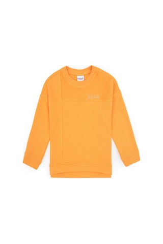 U.S. Polo Assn. Kız Çocuk Turuncu Bisiklet Yaka Sweatshirt 50317991-VR244