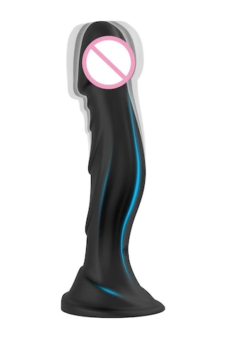 Carmine Vantuzlu Silikon Su Geçirmez Titreşimli Vibratör Dildo