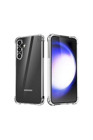 Samsung Galaxy Uyumlu S23 Fe Kılıf Şeffaf Temperli Kırılmaz Cam Ekran Ve Kamera Lens Koruyucu Seti