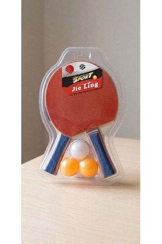 Raket Seti Masa Tenisi Pinpon - 2 Raket 3 Top -
