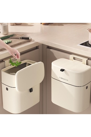 Yaratıcı Duvara Monte Asılı Çöp Kovası Mutfak Dolap Kapağı Kapaklı Mutfak Çöp Kovaları Çöp Kovası Ev Diğer