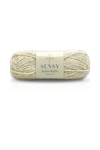 Premium Softee Raffia Yumuşak Rafya Kağıt İp Tığ İp Hobi El Örgü İp Şiş İpi Çanta İpi Supla İpi Ekru