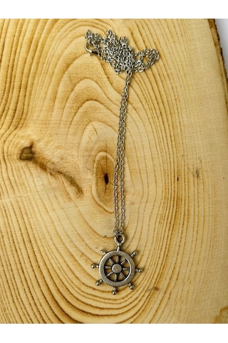 Paytak Moda Deniz Gemi Çapa Dümen Zincir Kolye Pytkznkly207 Gümüş