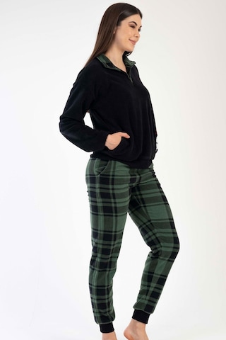 Kadın Uzun Kol Polar Siyah Pijama Takımı C3t0n3o020 001