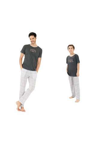 Yeni İnci Baba Oğul 2 Çift Viskon Pijama Takım 839 341 001