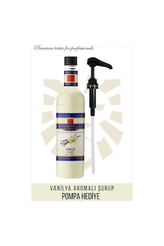 Simonelli Vanilya Kahve Şurubu 70 ML + Pompa