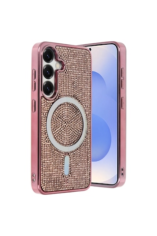 Joko - 93 - Samsung Galaxy Uyumlu S25 Helen Magsafe Kapak - Glblseme - - Pembe