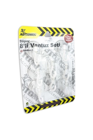 Automix 8 Li Küçük Vantuz Seti Ev Banyo Cam Ve Araç İçin Askı Ve Düzenleme Aparatı universal