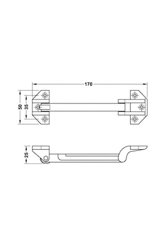 Hafele Sdg02 Kapı Güvenlik Mandalı, Antik Bronz Renk