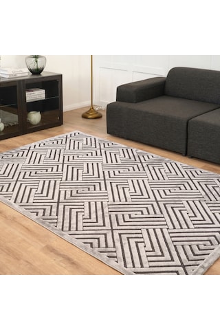 Kaşmir Halı 7/24 İskandinav Olav Gri 160x230 Cm 1gri