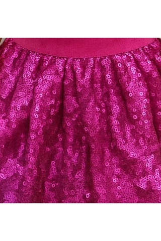 Kız Çocuk Mor Kalp Desenli Pullu Pamuklu Prenses Takım Pembe