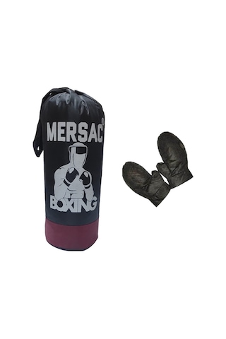 Attack Sport Mrsc-002 Çocuk Boks Seti - Torba + Eldiven - 45 X 18 Cm Siyah