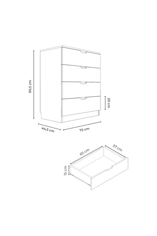 Lento 4 Çekmeceli Şifonyer Yatak Odası Bebek Odası Beyaz Beyaz