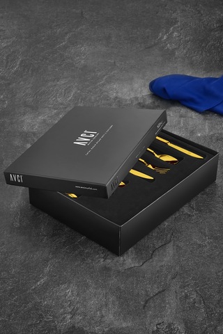 Avcı Klas Titanyum Gold 84 Parça Çatal Kaşık Bıçak Takımı