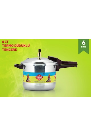 Termo Alüminyum Düdüklü Tencere 6 L Gümüş