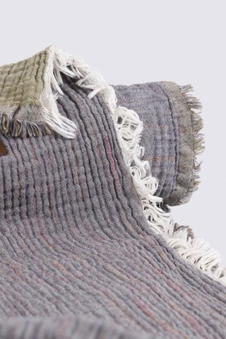 Ecocotton Muna Yeşil/antrasit Çift Kişilik %100 Organik Pamuk Inject Yatak Örtüsü Antrasit - Yeşil