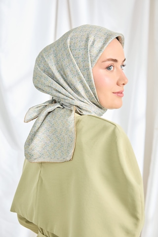Silk Home Twill İpek Eşarp Mini Bouquet Mavi - Gri