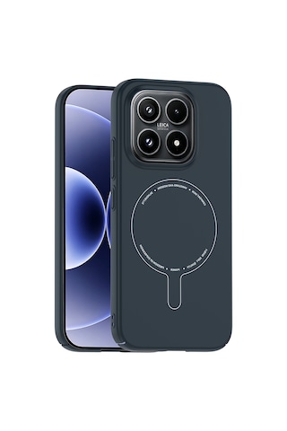 Xiaomi 17 Kılıf Mat Görünümlü Soft Pürüzsüz Yüzey M-safe Şarj Özellikli Kamera Korumalı Sert Pc Kapak Siyah
