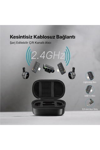 Ttec GoMic Pro 2’li Evrensel Kablosuz Yaka Mikrofon Kiti