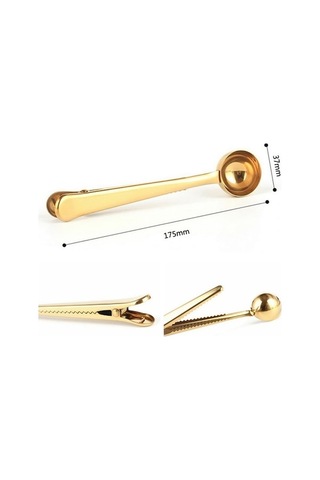 Dancemonkey Altın Kaplı 5 Adet Çok Fonksiyonlu Paslanmaz Çelik Çay Kahve Ölçüm Kaşığı Diğer