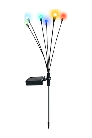 Gajeena Siyah Güneş Enerjili Bahçe Işığı - 6 Lü Renkli Led, Ip65 Su Geçirmez, Otomatik/el Kontrol, 8-15 Saat Süre, Çimen Ve Bahçe Dekorasyonu