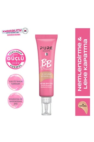 Pure Beauty Bb Krem, Spf50, Pa++++, Natural - 30 Ml 02 Natural