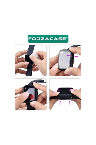 Forzacase Apple Uyumlu Watch  Ultra / Ultra 2 49mm İle   Önü Kapalı Ekran Korumalı Sert Rubber Kılıf - Fc015
