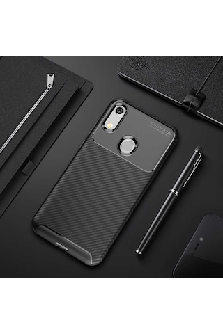 Huawei Y6S 2019 Kılıf Zore Negro Silikon Kapak-Siyah