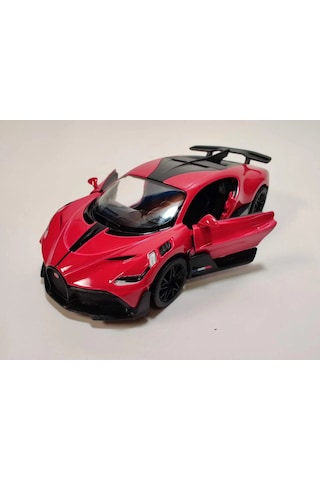 Kinsmart 1:36 Ölçek Metal Bugatti Divo Diecast Çek Bırak Araba Kırmızı