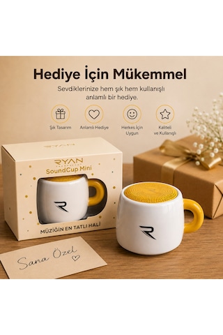 Kahve Kupa Tasarımlı Taşınabilir Hoparlör Mini Kablosuz Bluetooth Hoparlör Bluetooth 5.4 5w Güçlü Ses Soundcup Ry-sc01