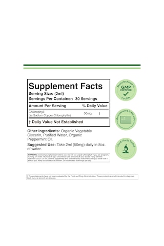 Liquid Chlorophyll 1500 Mg 2fl Oz Sıvı Klorofil