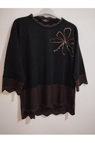 Anne Moda Ankara Üstün Kalite, Kaşmir-pamuk-viskoz Karışımlı Şık Kazak/bluz Siyah
