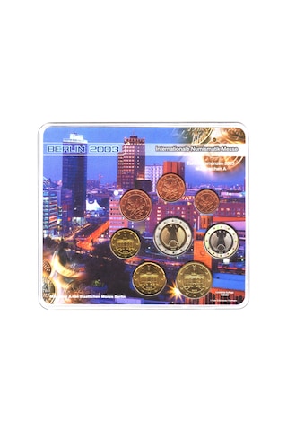 Almanya Euro Tam Set 2003 A. Berlin Nümismatik Fuarı. 666 Adet Üretilmiştir. Özel Kartında Çil.