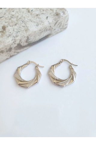 Çelik Silver Antique Kadın Küpe Sevgiliye Hediye Gümüş