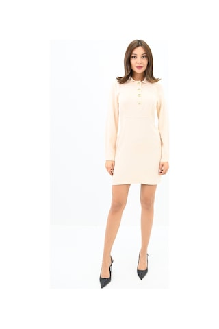 Kadın Gold Düğme Detaylı Elbise 5209-24 001
