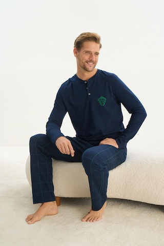 Erkek Uzun Kol Lacivert Pijama Takım C3t1n5o9 001