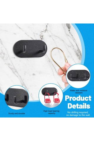 Anahtarlıklar İçin Duvara Monte Yapışkanlı Kancalar Çok Renkli