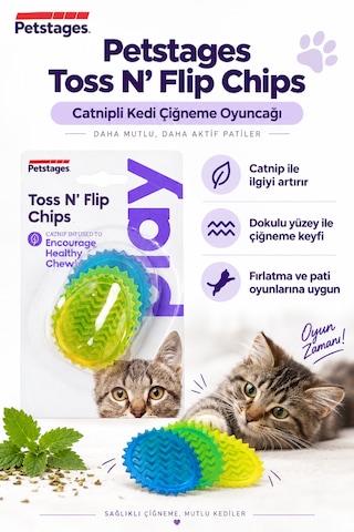 Petstages Toss N' Flip Chips Kedi Çiğneme Oyuncağı