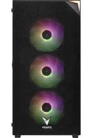 Vento VG4200S 650W 80+ Mesh Panel Tempered Camlı Bilgisayar Kasası Siyah