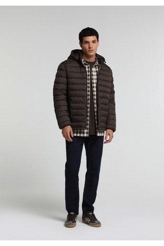 Colin's Colins Slim Fit Kapüşonlu Fermuarlı Astarlı Erkek Kahverengi Mont Cl1082935 Q1.v1 Brw