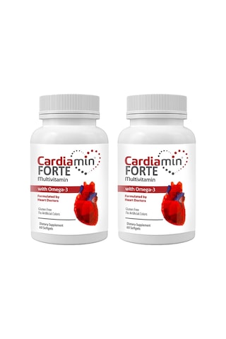 Cardiamin Forte 2 Kutu Multivitaminli Omega3lü 60 Soft Jel Kapsüllü Formül