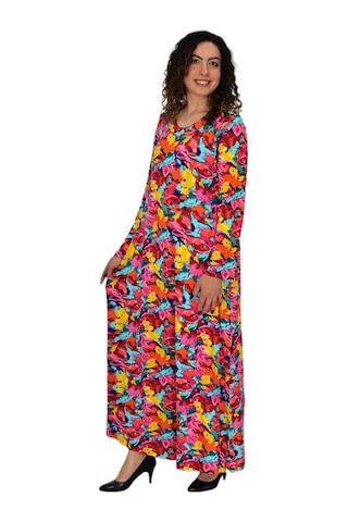 Kadın Uzun Kol Likralı Viskon Elbise Bgl-st04673 Kırmızı