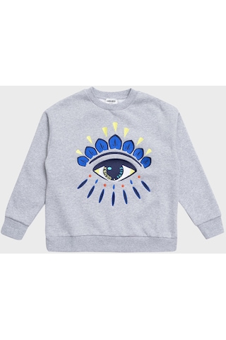 Kenzo Çocuk Sweat K25708/a41 Grey Marl Gri Gri