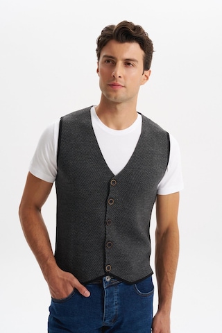 Arma Erkek Slim Fit Örme Likralı Pike Triko Yelek Kısa Kollu, %90 Akrilik %10 Wool K0yyo0858 Siyah