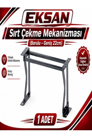 Sırt Çekme Mekanizması Borulu 22 Cm 1 Adettir Siyah